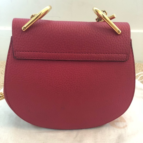 100% Authentic Chloe Drew Bag Wine Purple/Pink - Picture 3 of 4